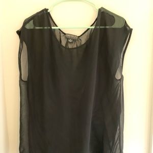 Sheer black high-low F21 top